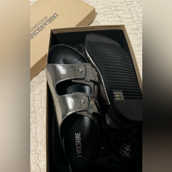 ZADIG ET VOLTAIRE Metallic Slide Sandals - Picture 3 of 6